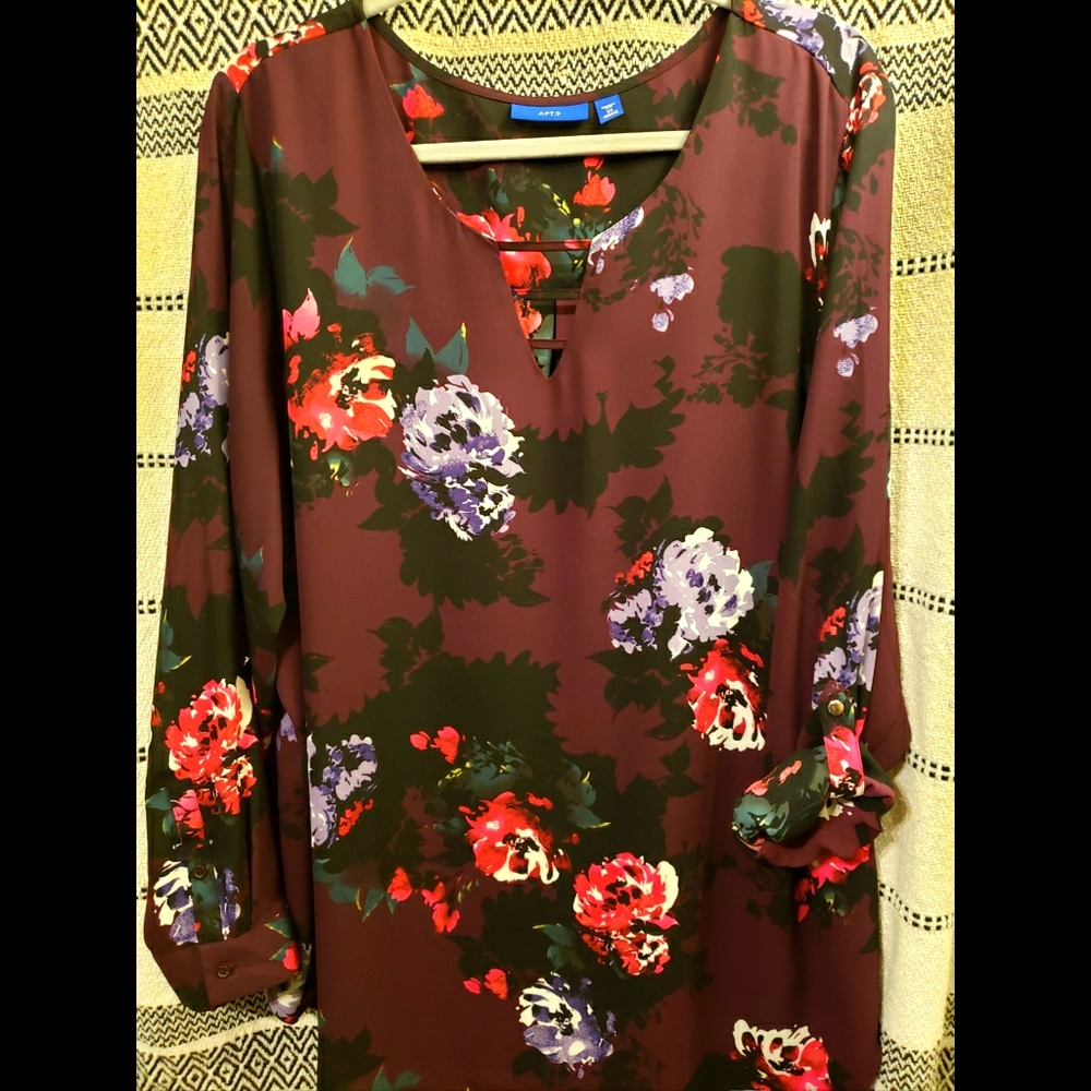 APT 9 Floral Blouse